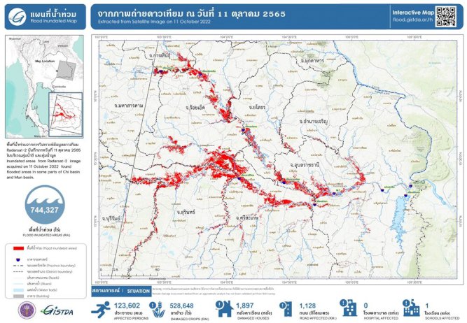 ดาวเทียมชี้-9-จังหวัดลุ่มน้ำชี-มูล-ท่วมแล้ว-7.4-แสนไร่