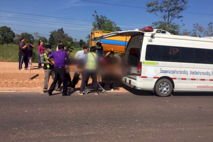 ตำรวจทางหลวงอำนาจเจริญ​ปั๊มหัวใจช่วยชายวัย70ปีพลัดตกรถส่งรพ.สุดท้ายไม่รอด