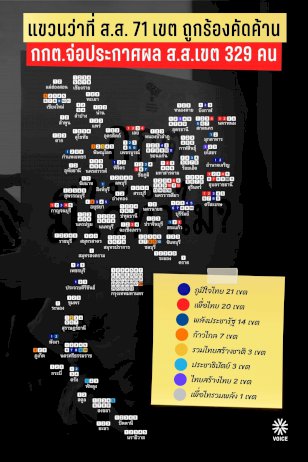 เปิดชื่อว่าที่-สส-71-เขตถูกแขวน-เหตุเจอร้องค้าน-–-กกต.จ่อประกาศผล-329-เขต